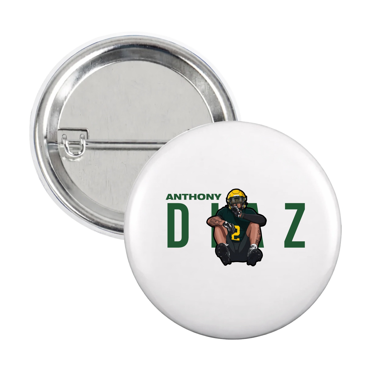 Game Day Button — Player Name in White