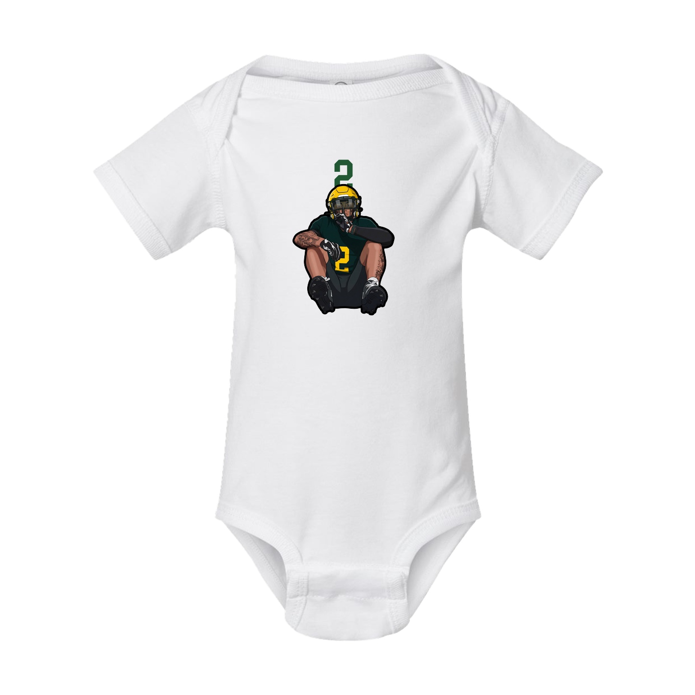 Baby Onesie — Number Top in White