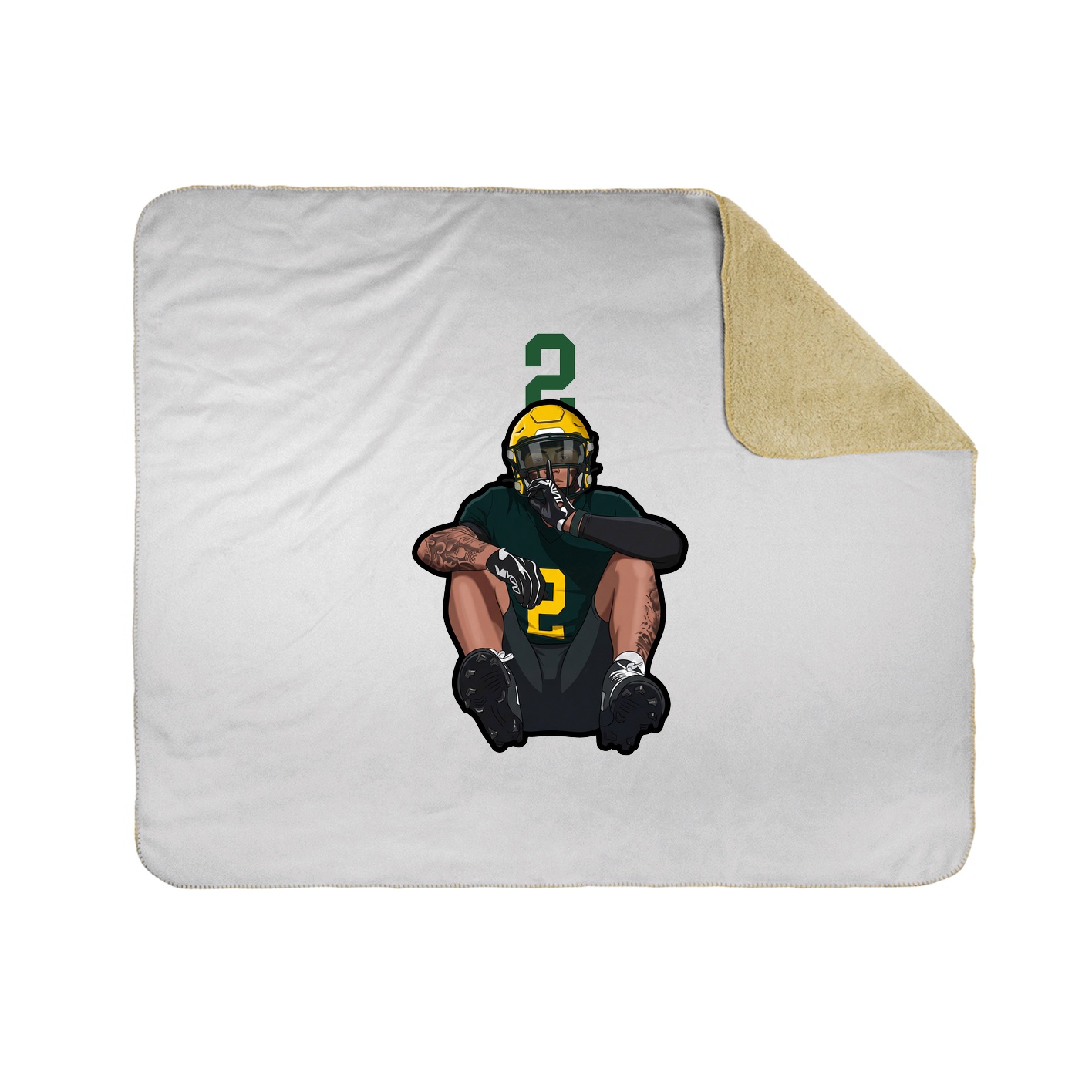 Throw Blanket — Number Top in White