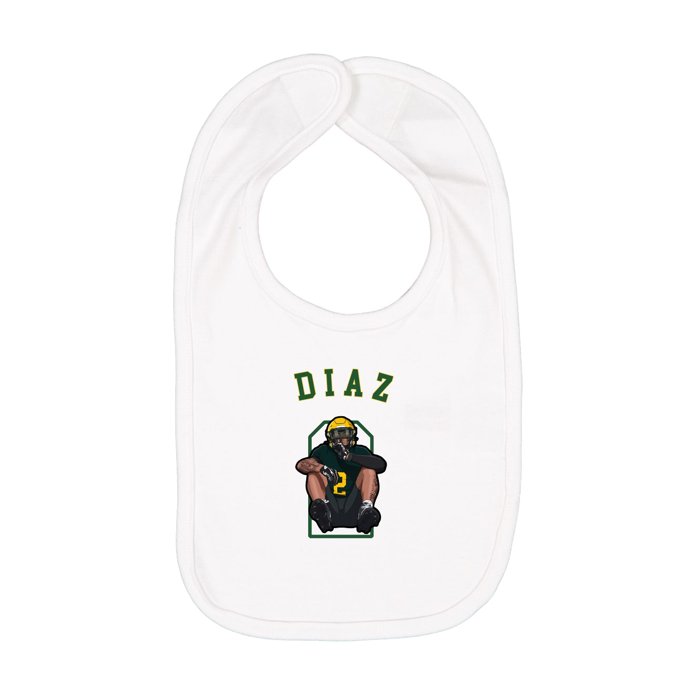 Infant Bib — Shirsey Arch in White