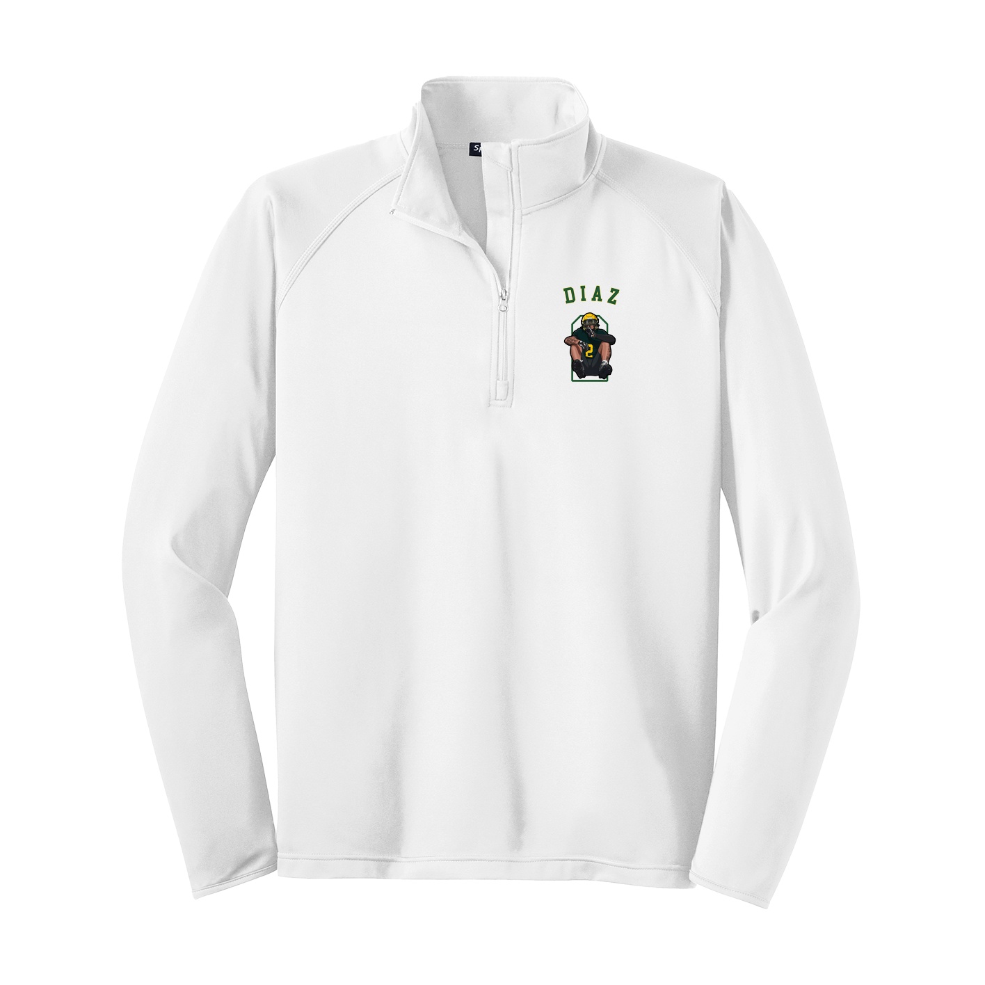 Q-Zip Pullover — Shirsey Arch in White