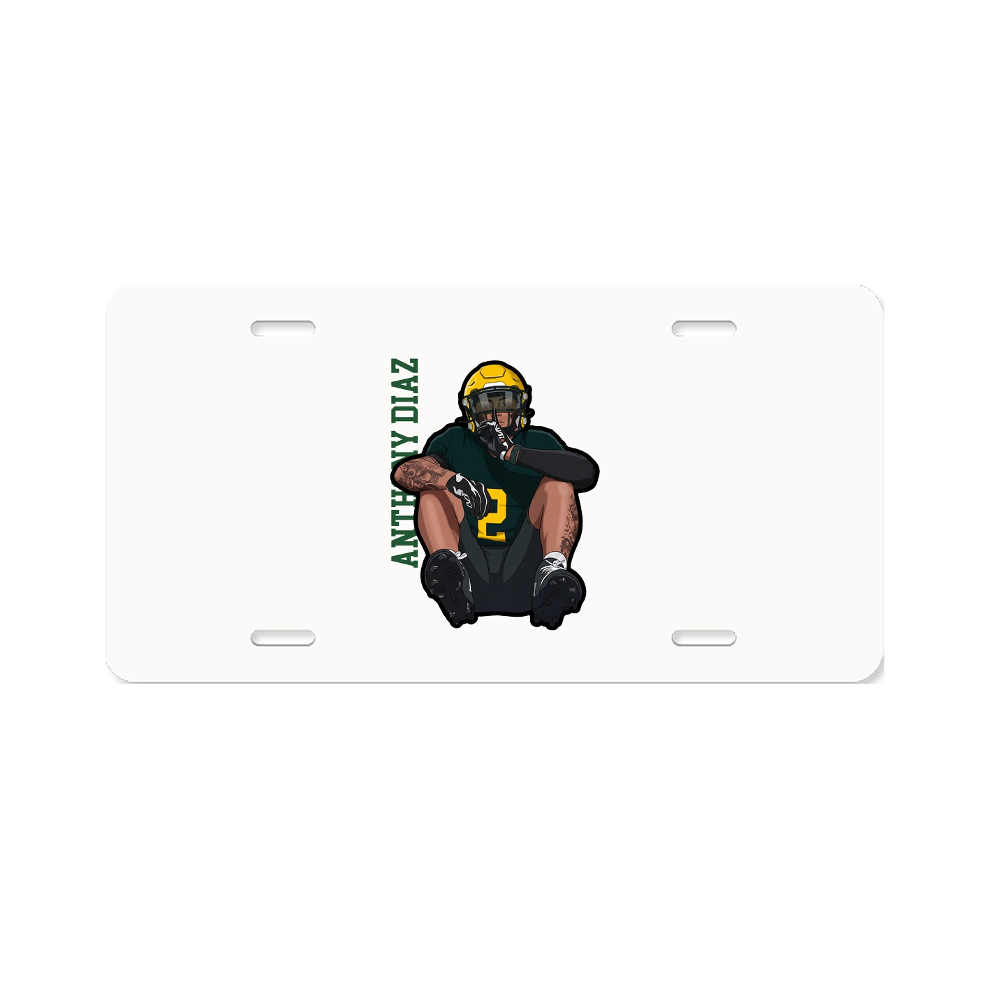 License Plate — Name Vertical in Classic