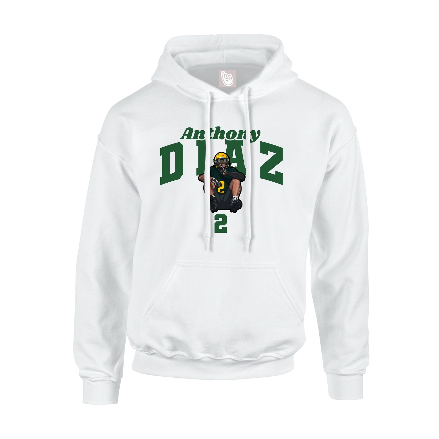 Hoodie — Signature Arch in White