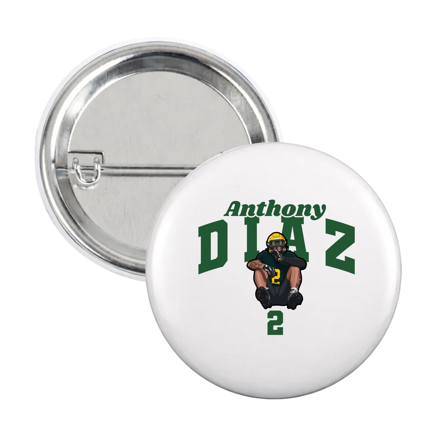Game Day Button — Signature Arch in White