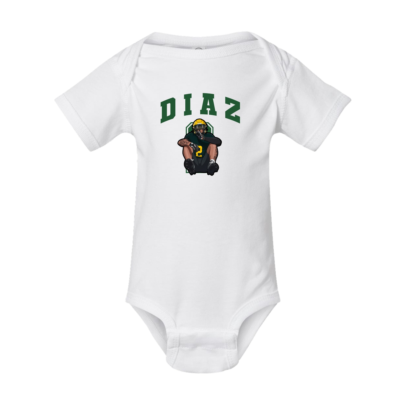 Baby Onesie — Number in White