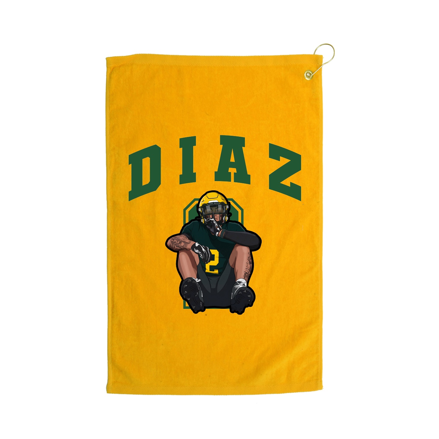 Golf Towel — Number in Gold