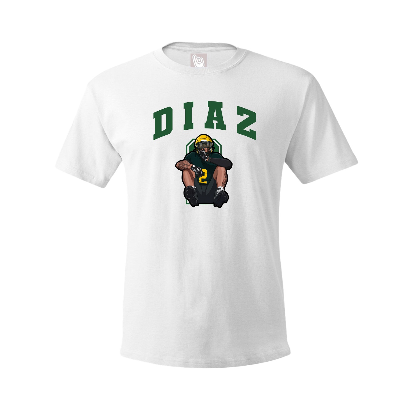 Youth Tee — Number in White