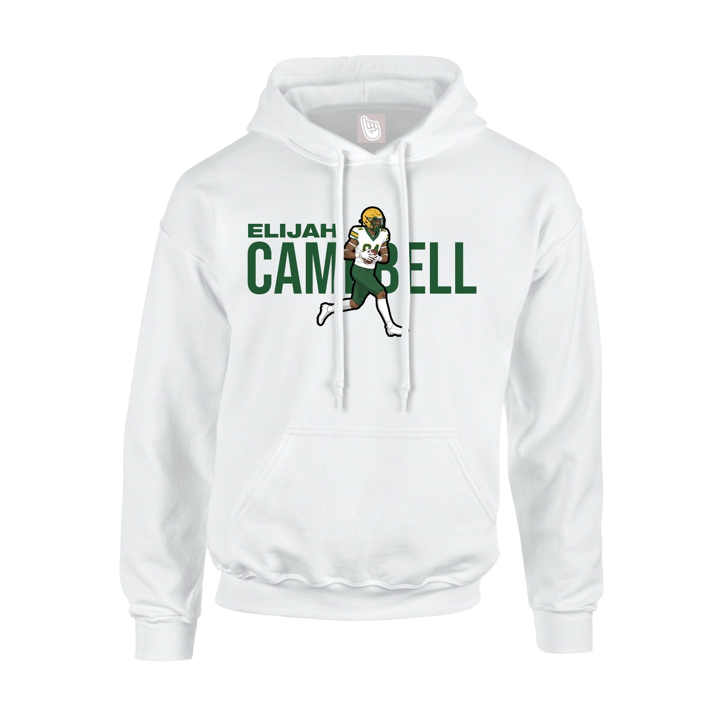 Youth Hoodie — Player Name in White