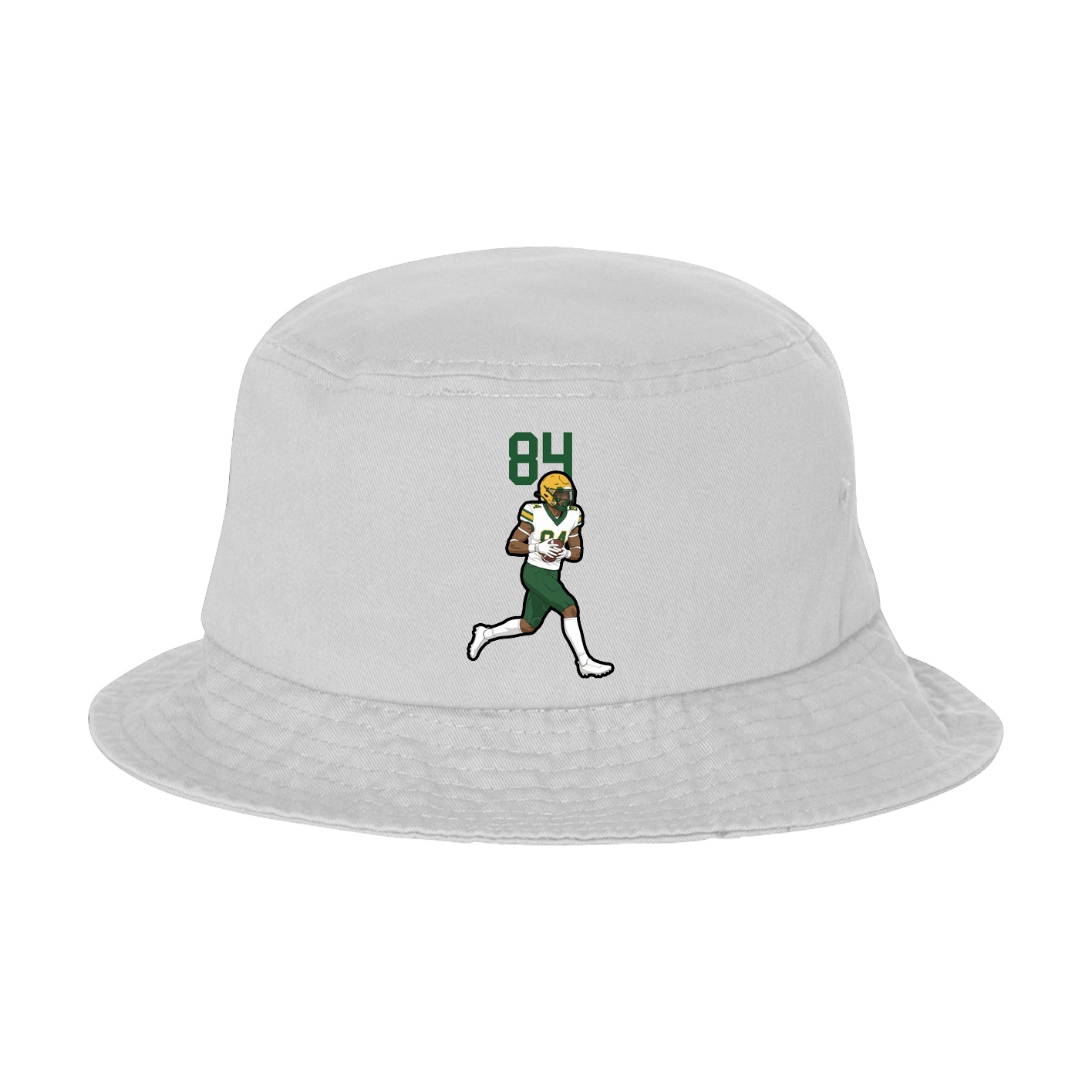 Bucket Cap — Number Top in White