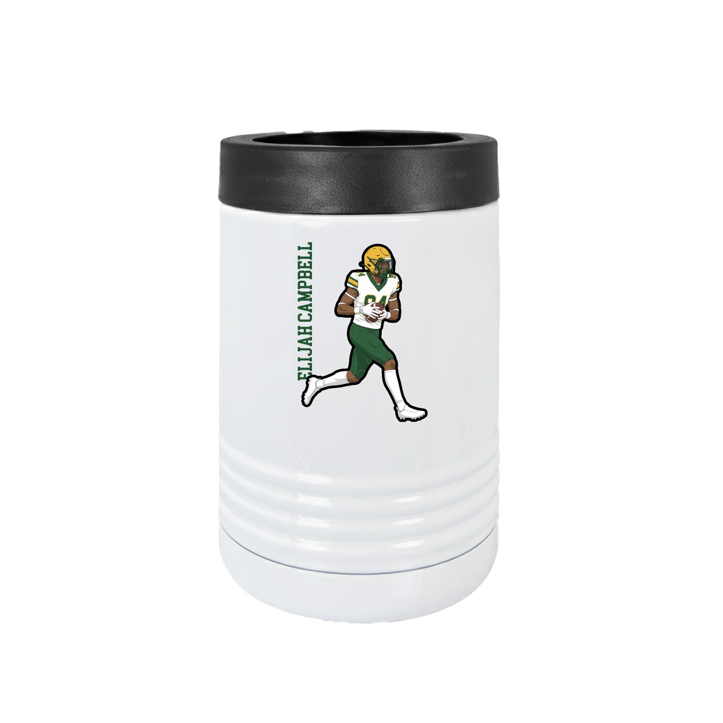 Beverage Holder — Name Vertical in White