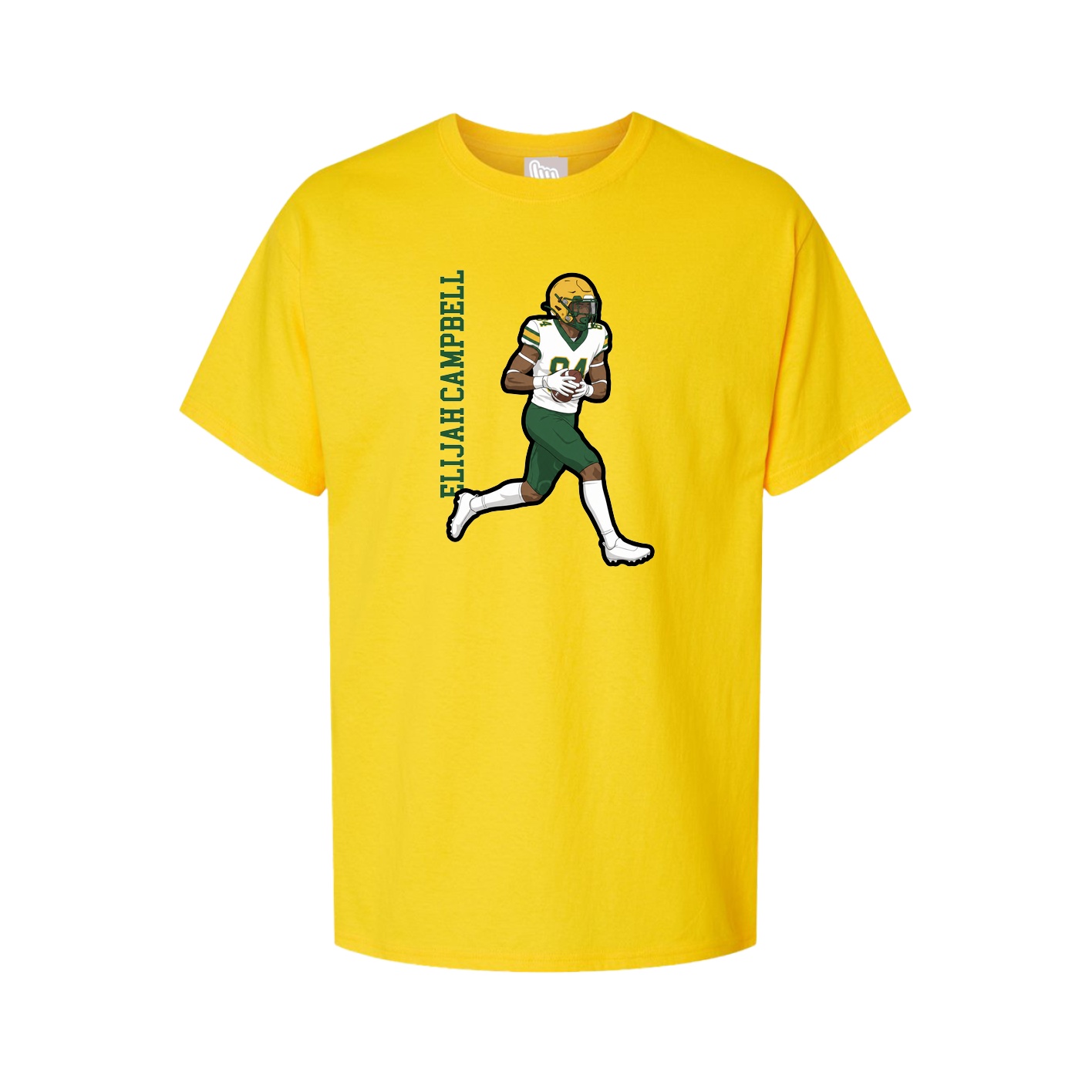 Youth Tee — Name Vertical in Gold