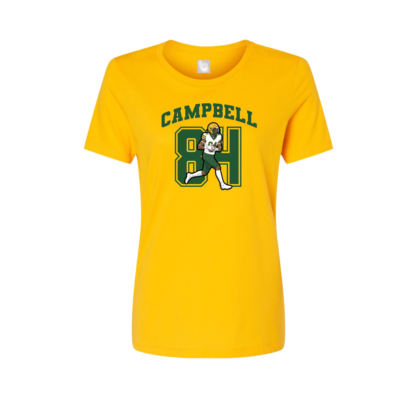 Fitted Women's Tee — Number in Gold