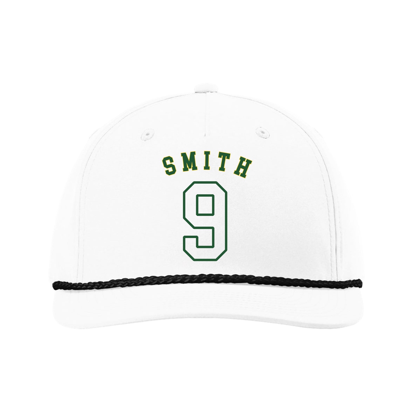 Five-Panel Classic Rope Cap — Shirsey Arch in White