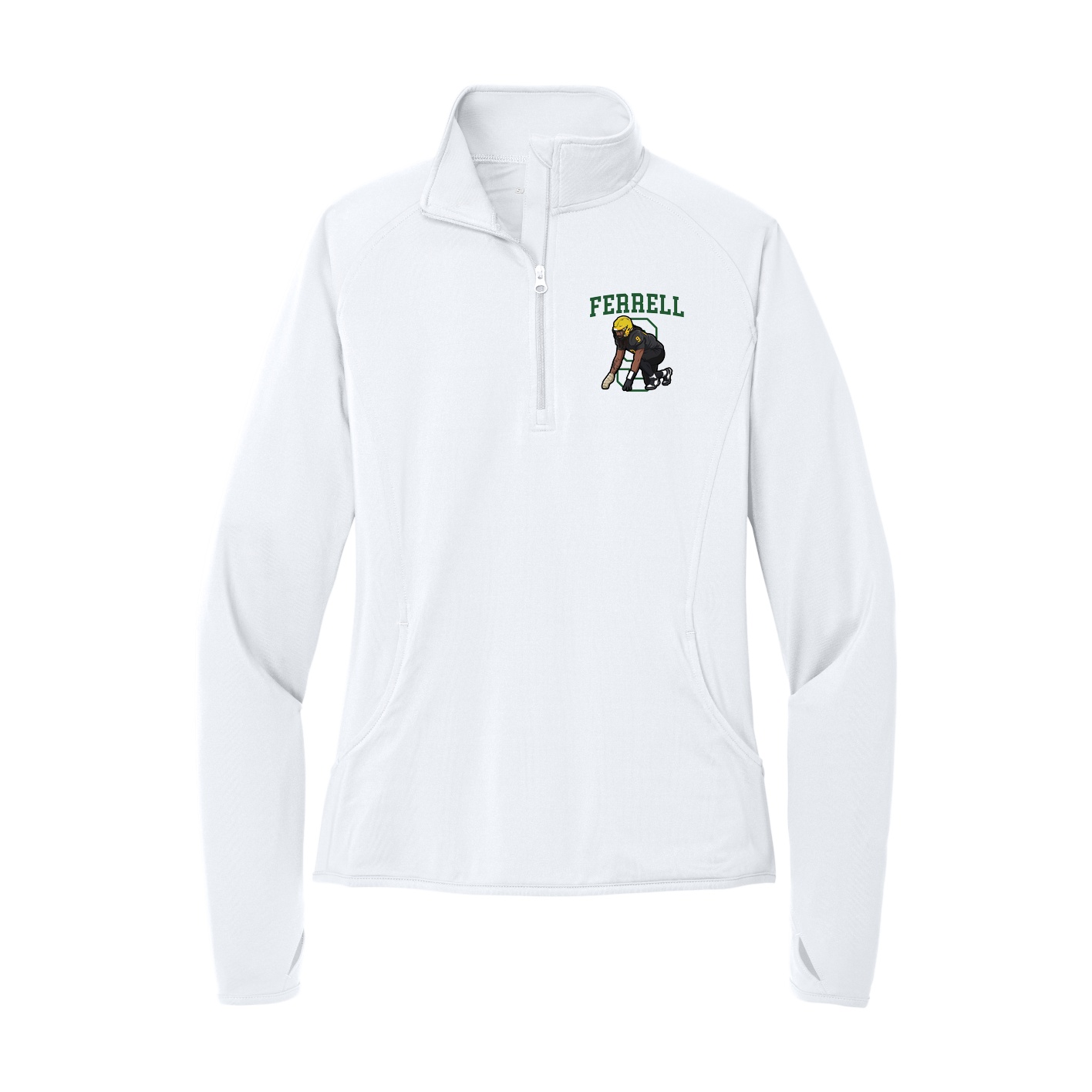 Women's Q-Zip Pullover — Shirsey in White