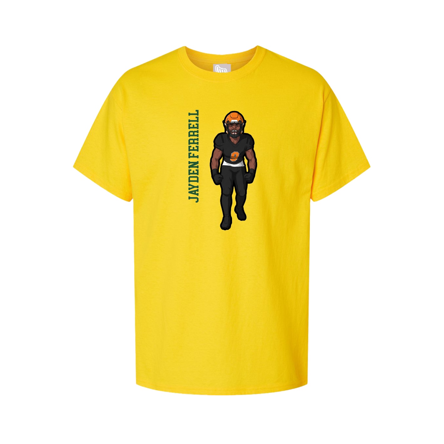 Tee — Name Vertical in Gold