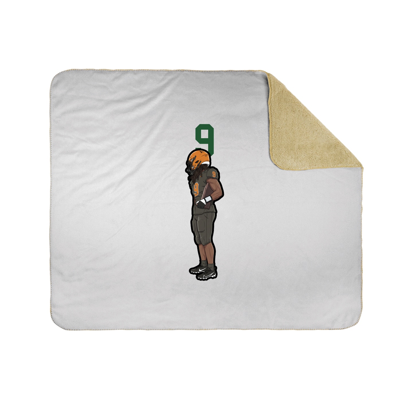 Throw Blanket — Number Top in White