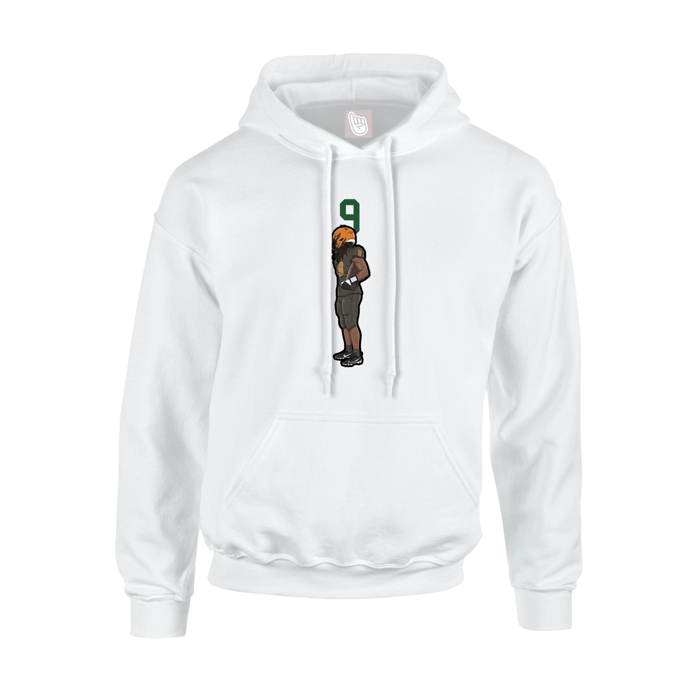 Hoodie — Number Top in White