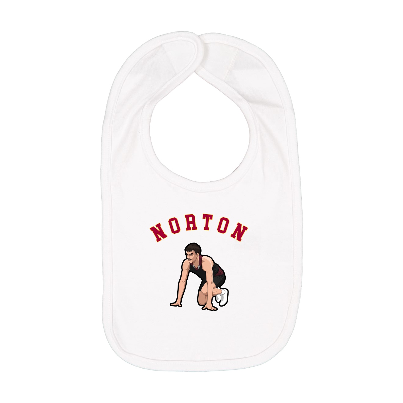 Infant Bib — Shirsey Arch in White