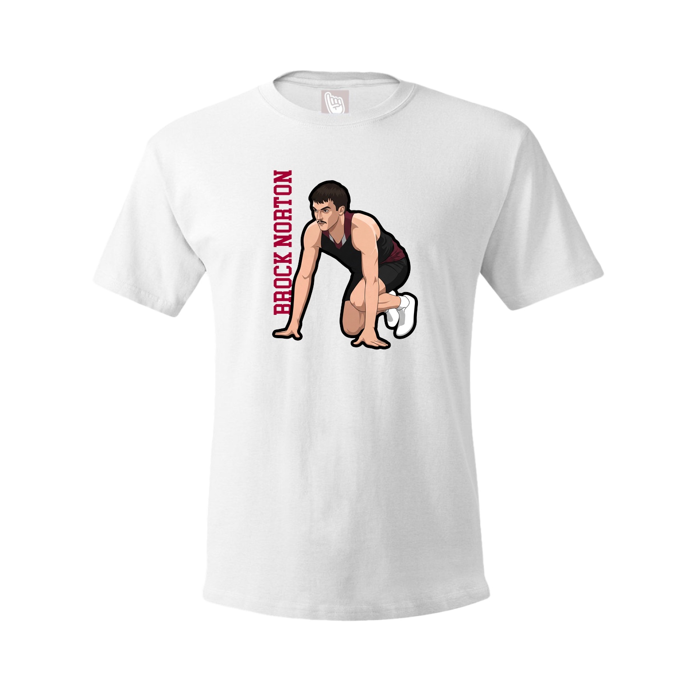 Tee — Name Vertical in White