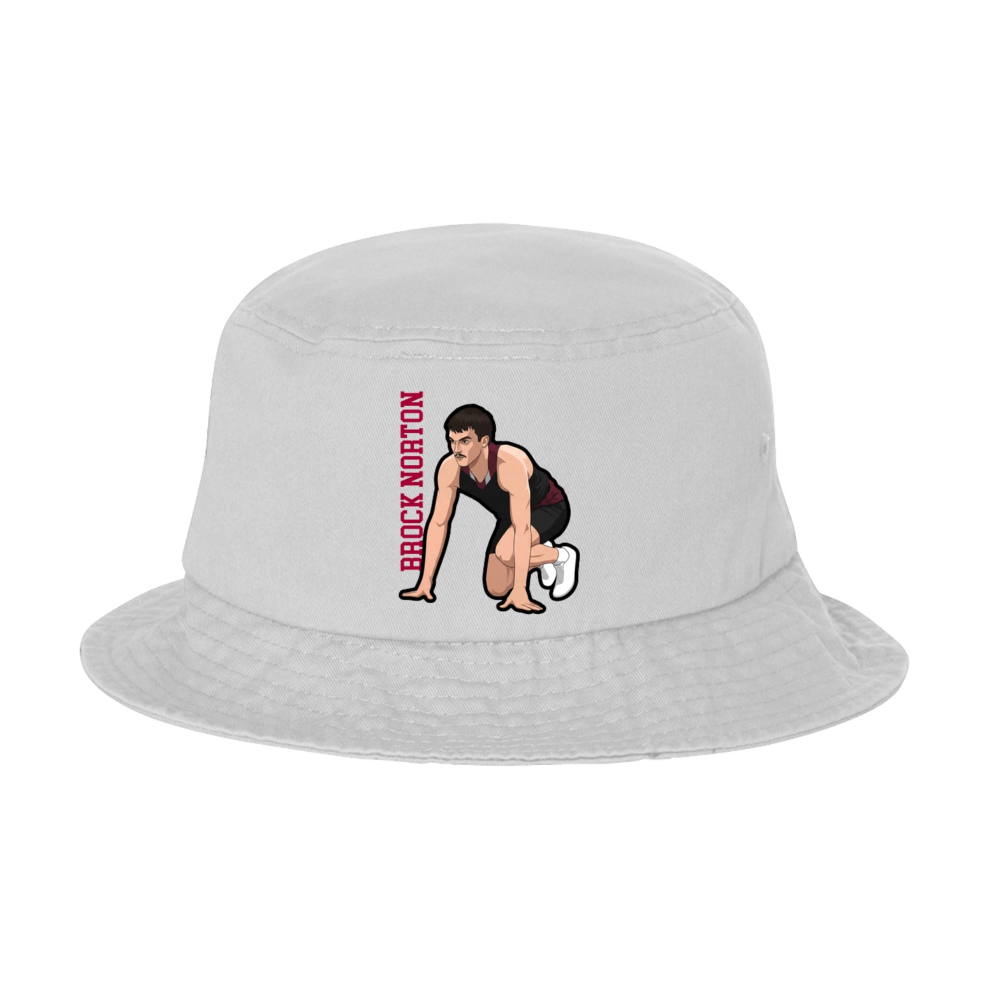 Bucket Cap — Name Vertical in White