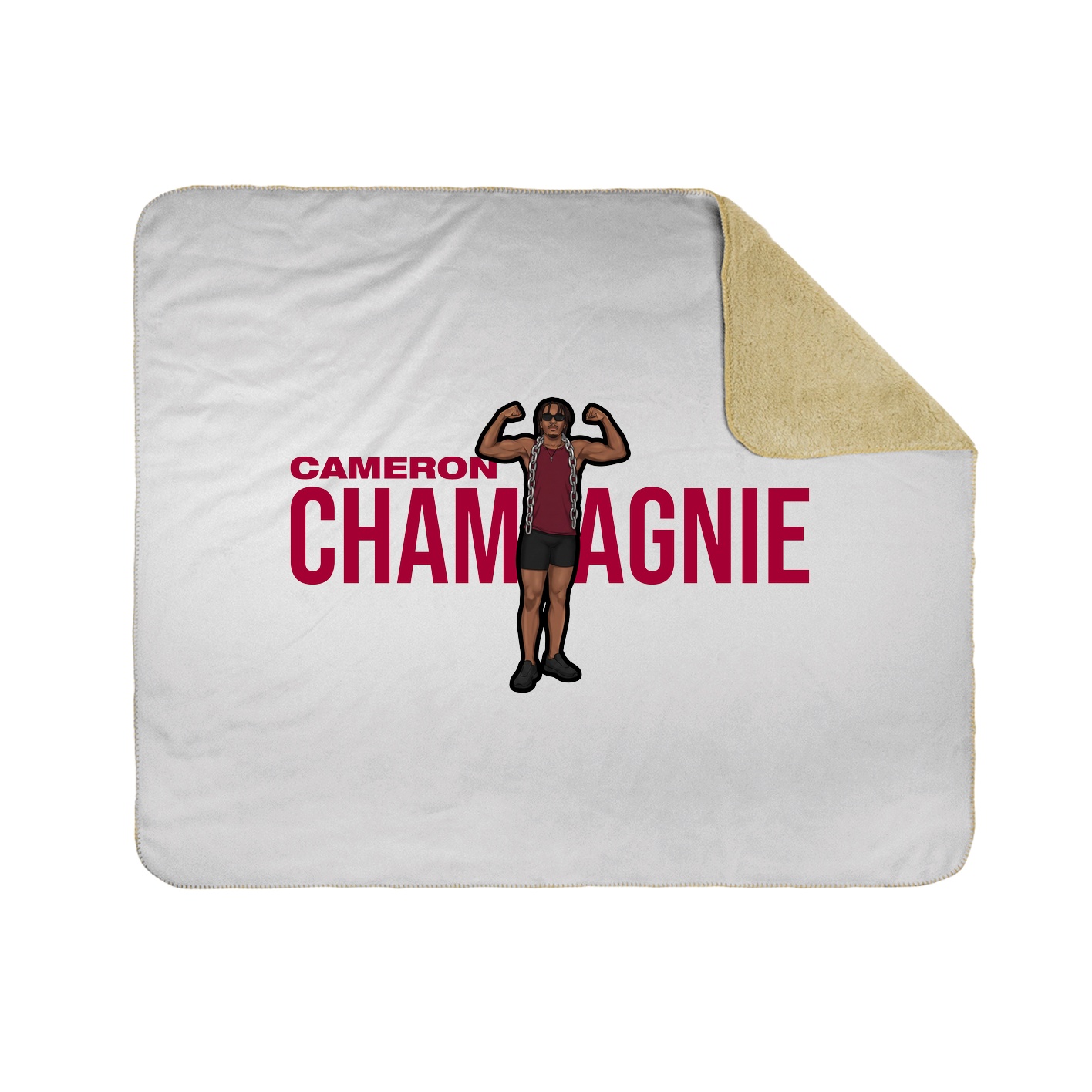 Throw Blanket — Player Name in White