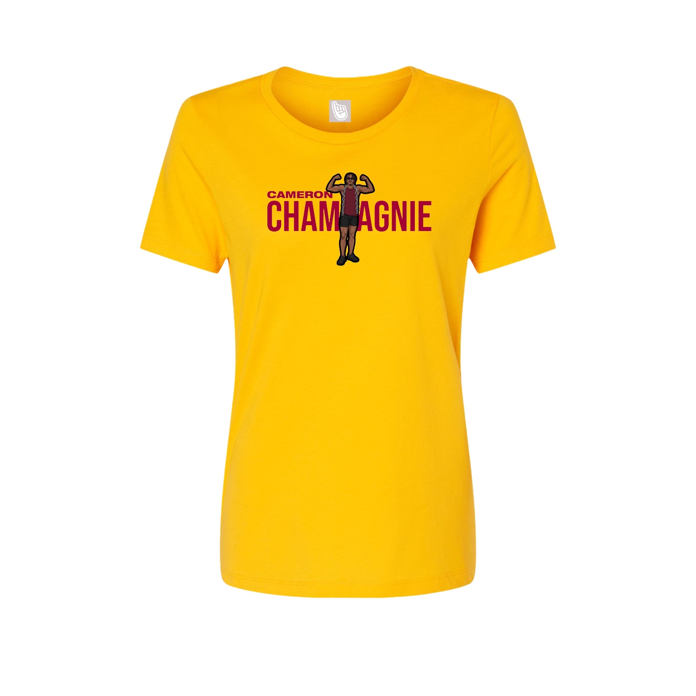 Fitted Women's Tee — Player Name in Gold