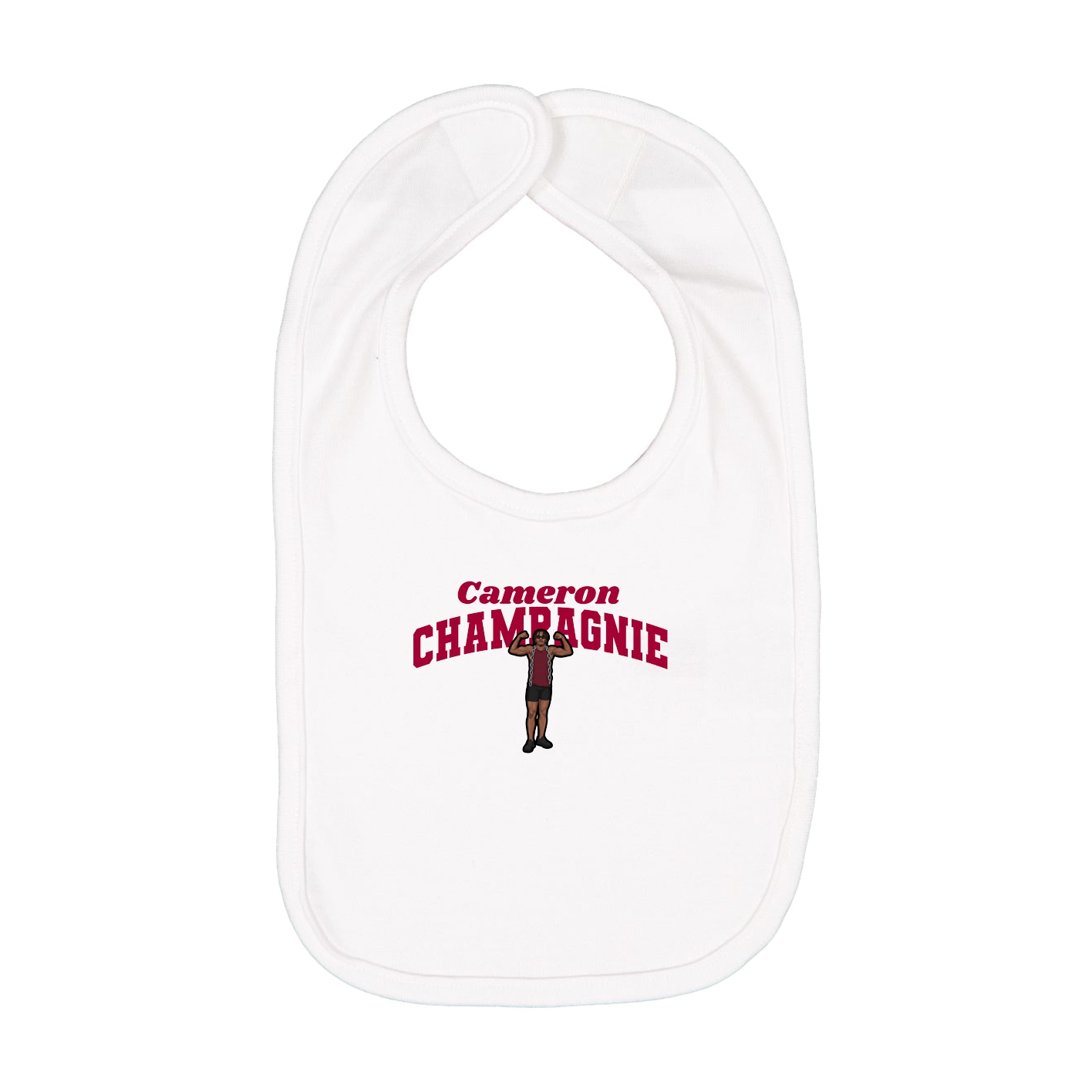 Infant Bib — Signature Arch in White