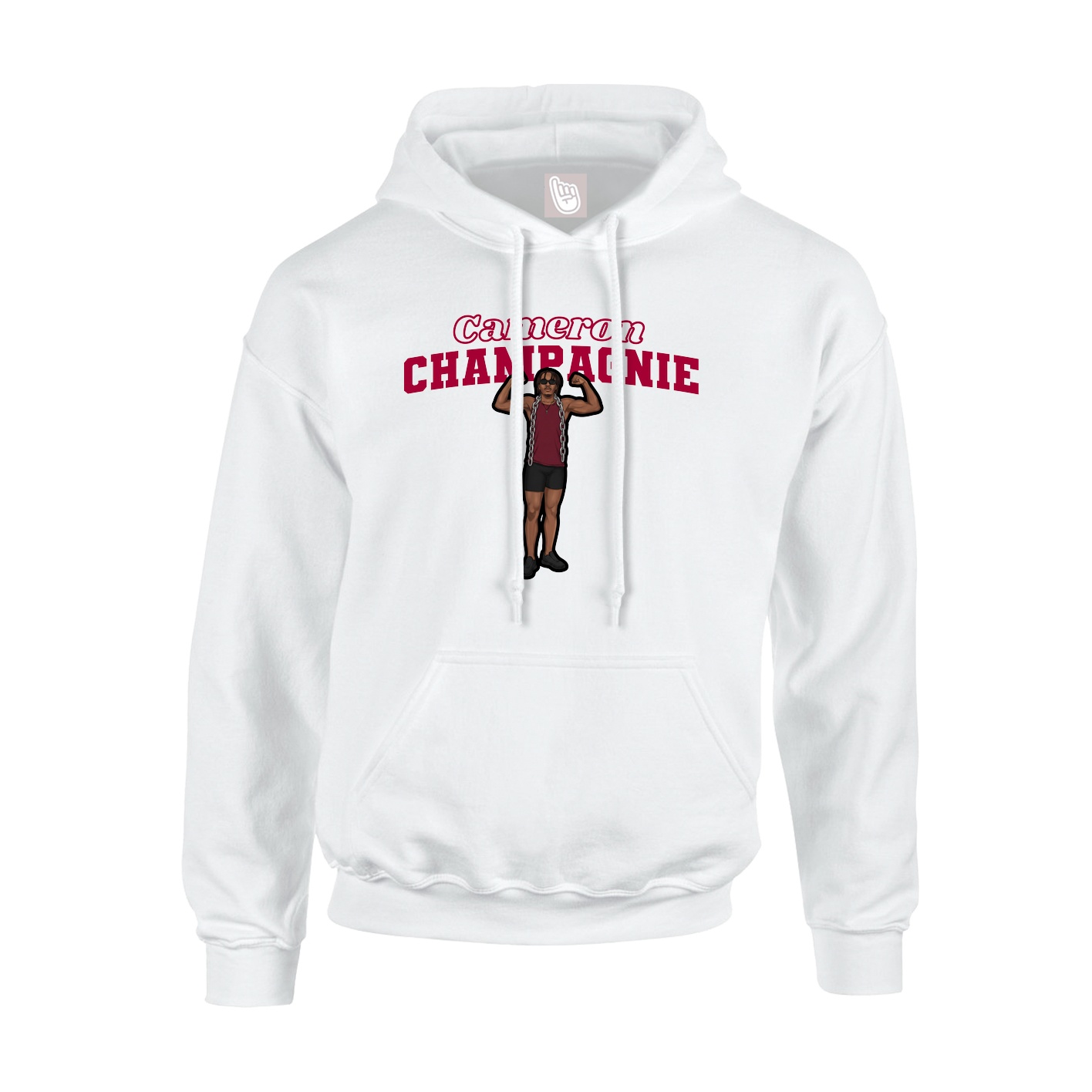 Hoodie — Name Arch in White