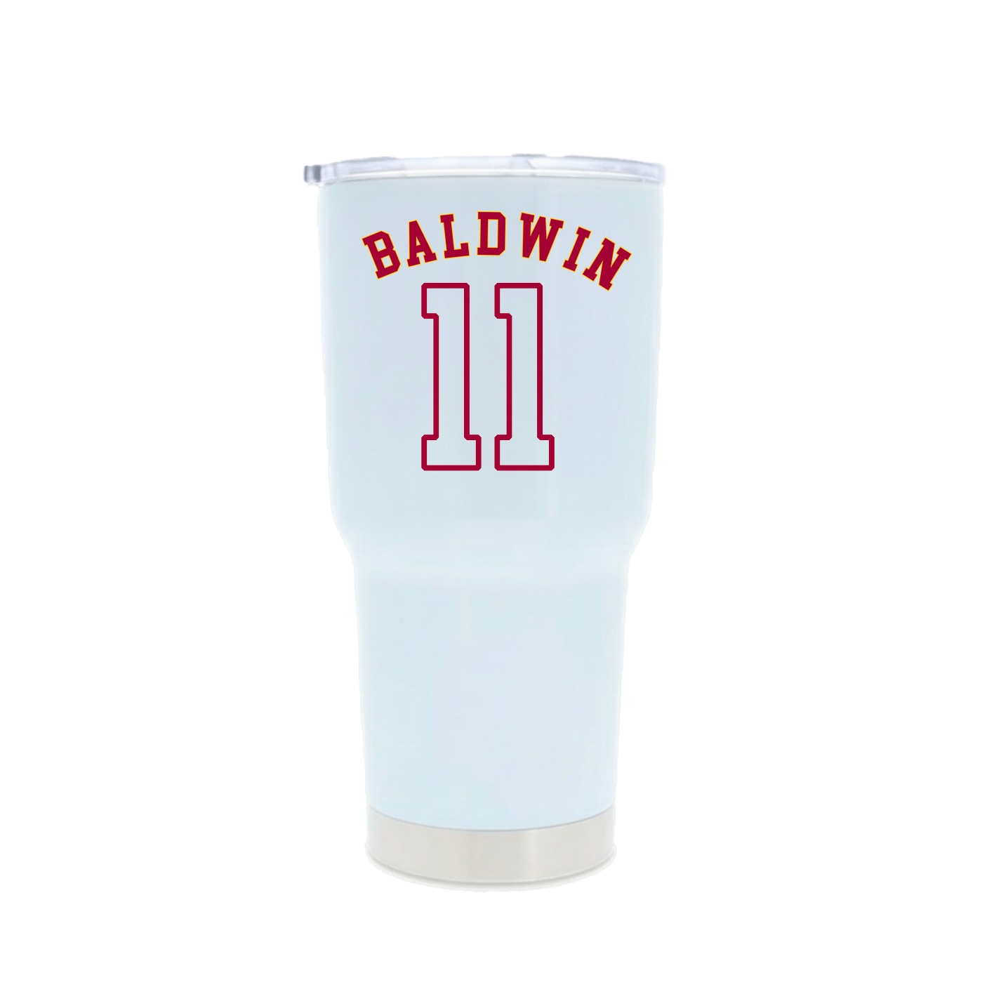 30oz Stainless Steel Tumbler — Shirsey Arch in White