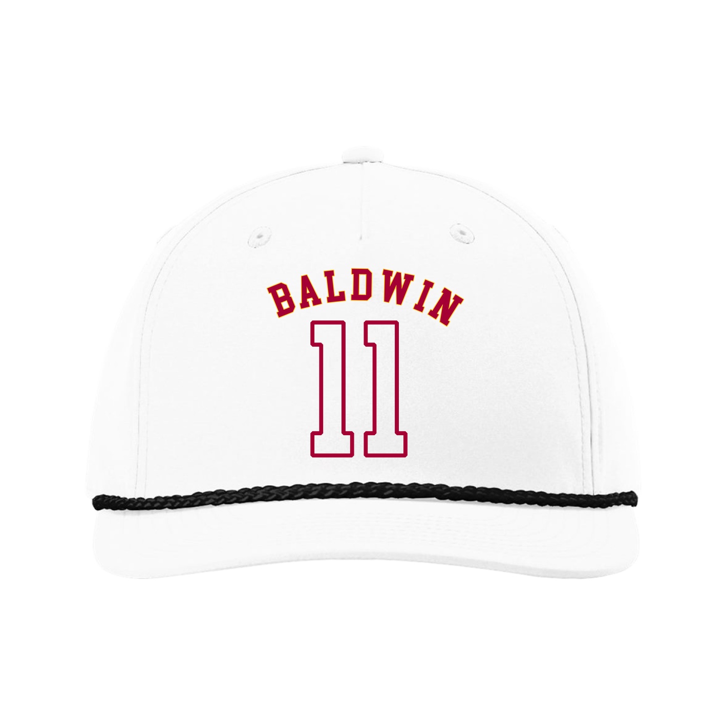 Five-Panel Classic Rope Cap — Shirsey Arch in White
