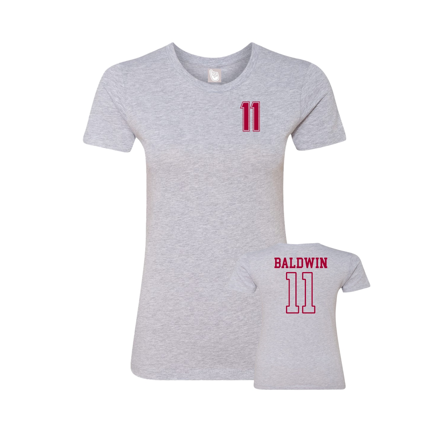 Womens Tee — Chest Back in Grey