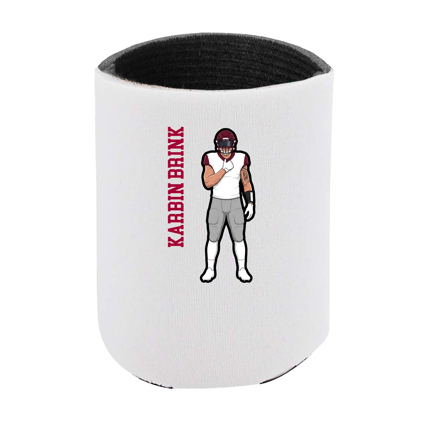 Can Holder — Name Vertical in White