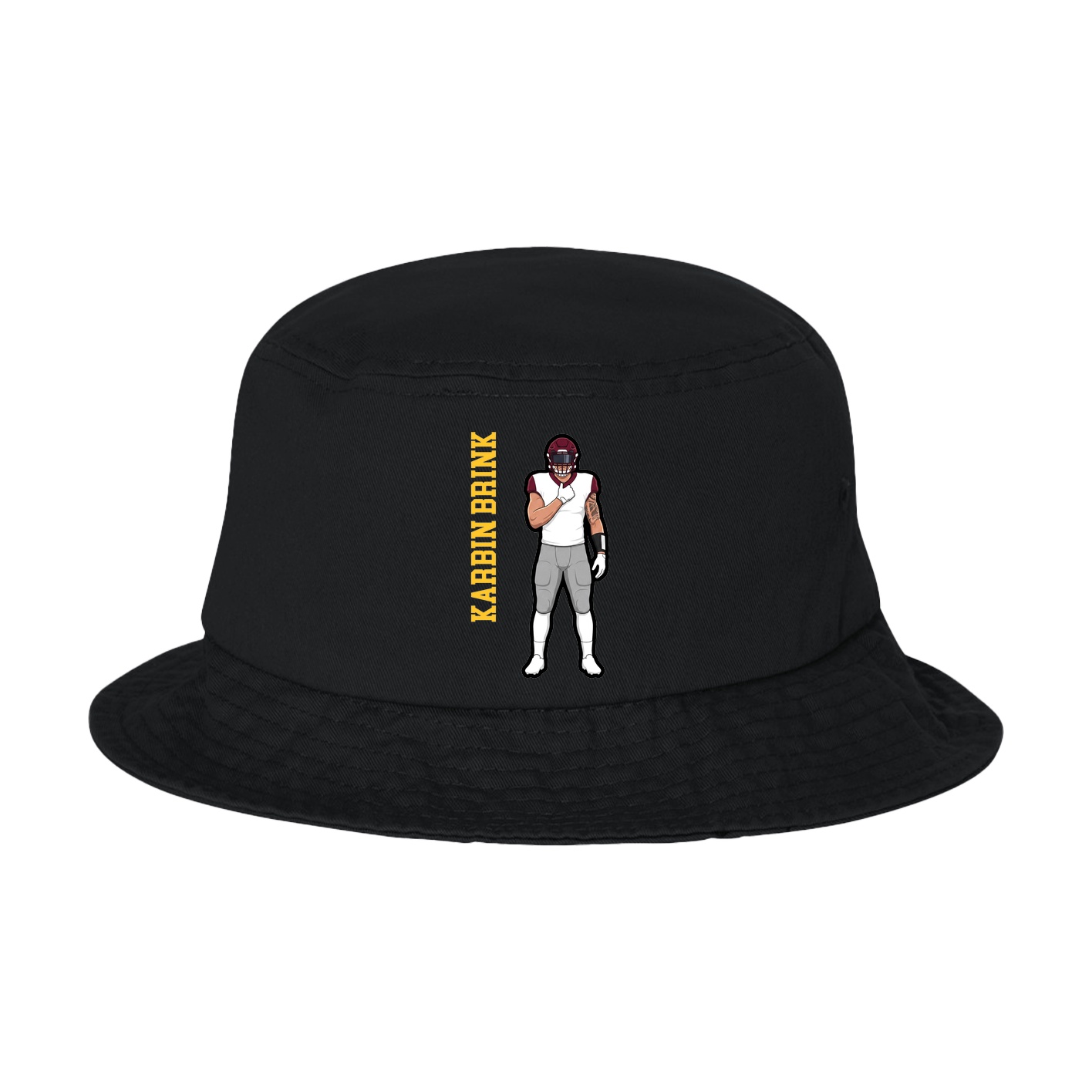 Bucket Cap — Name Vertical in Black