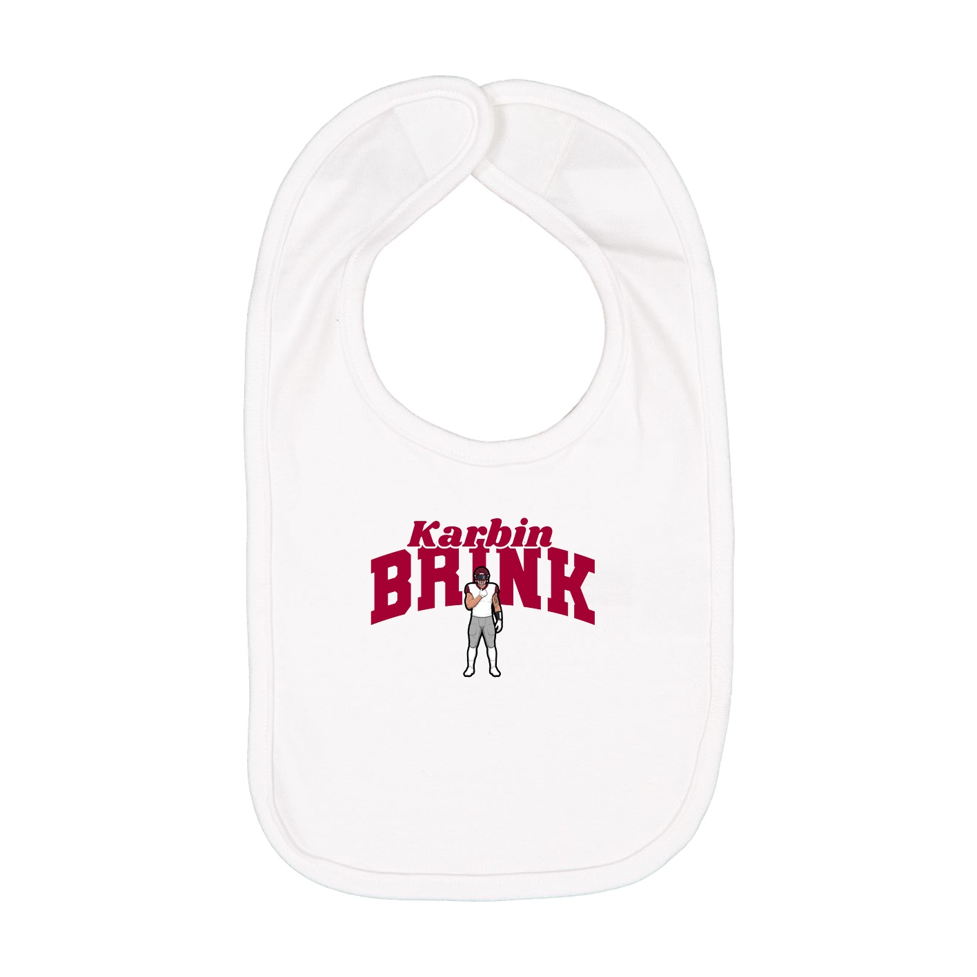 Infant Bib — Signature Arch in White