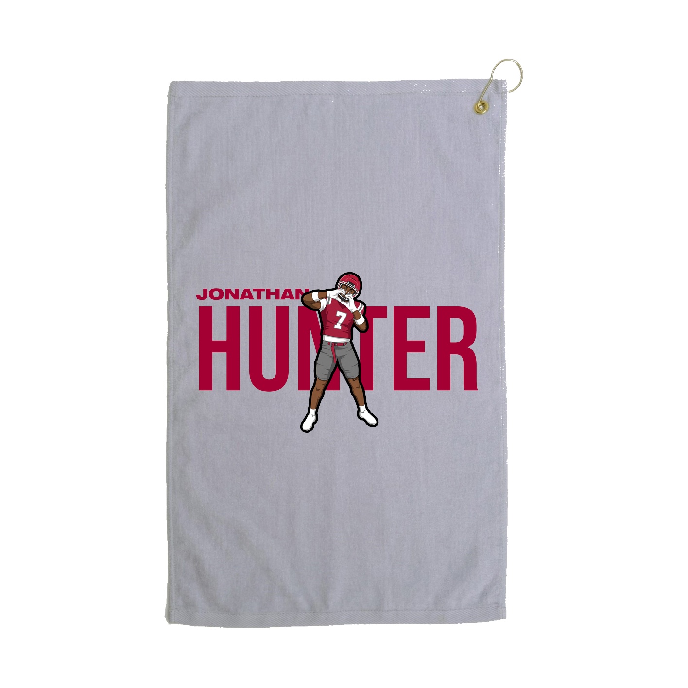 Golf Towel — Player Name in Grey