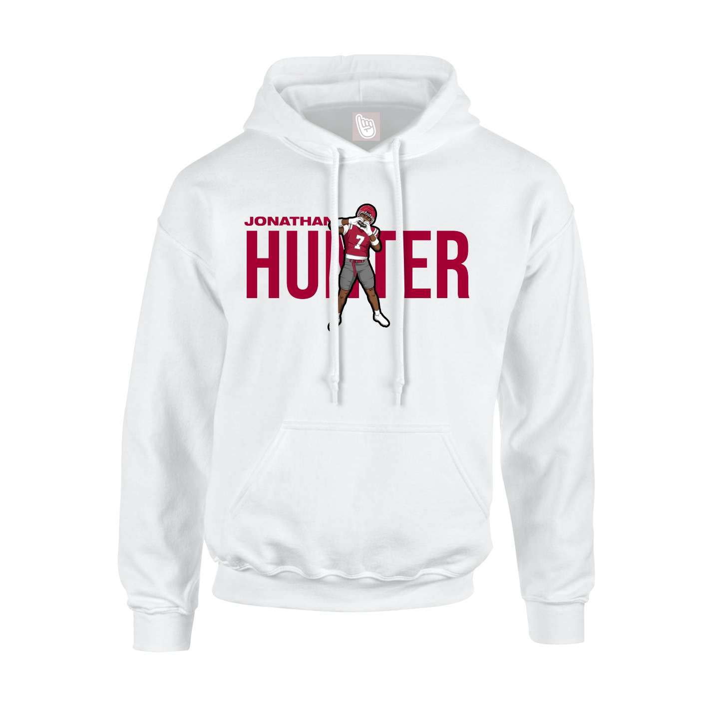 Youth Hoodie — Player Name in White