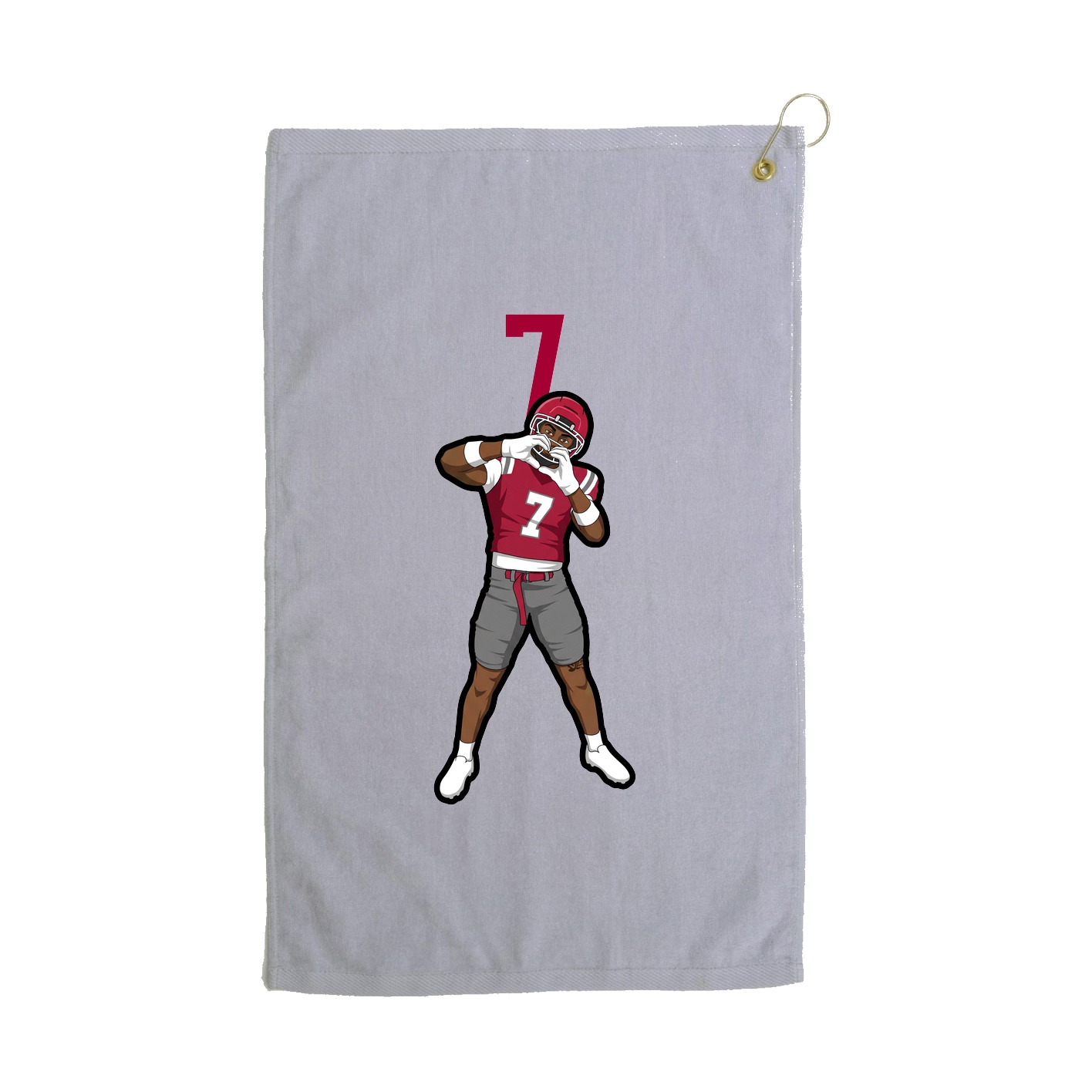 Golf Towel — Number Top in Grey