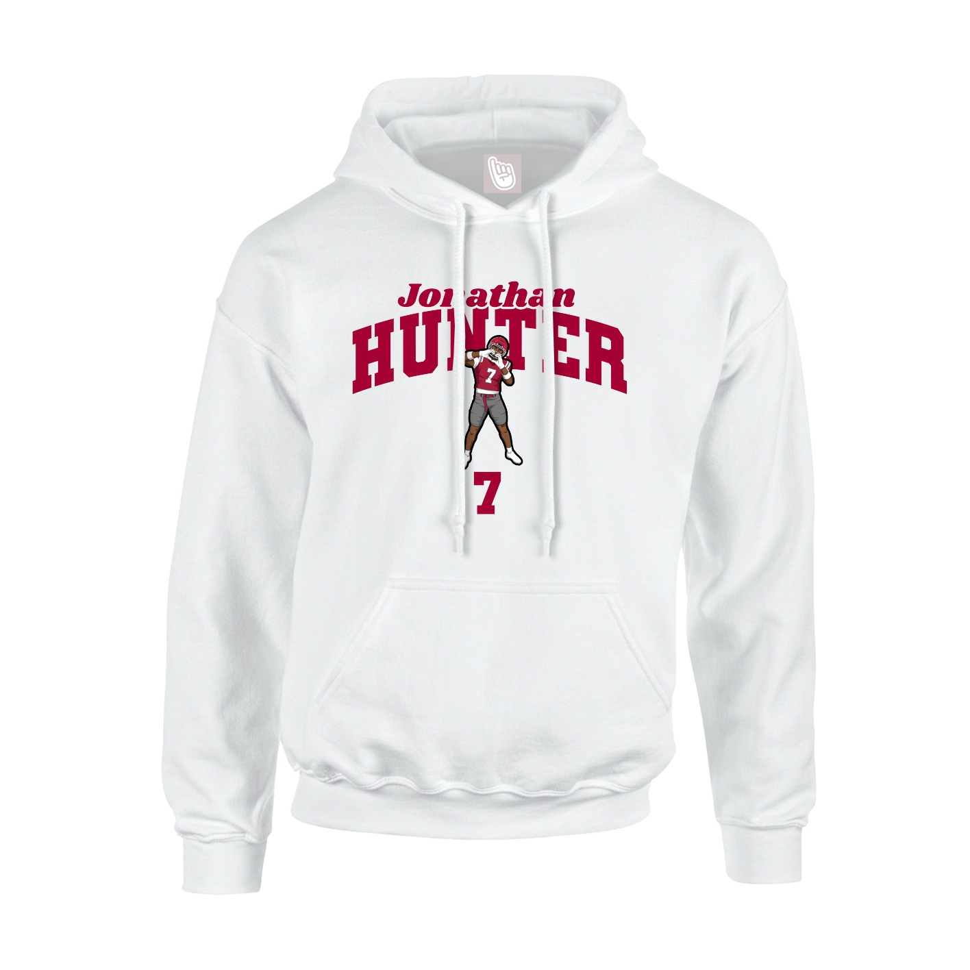Hoodie — Signature Arch in White