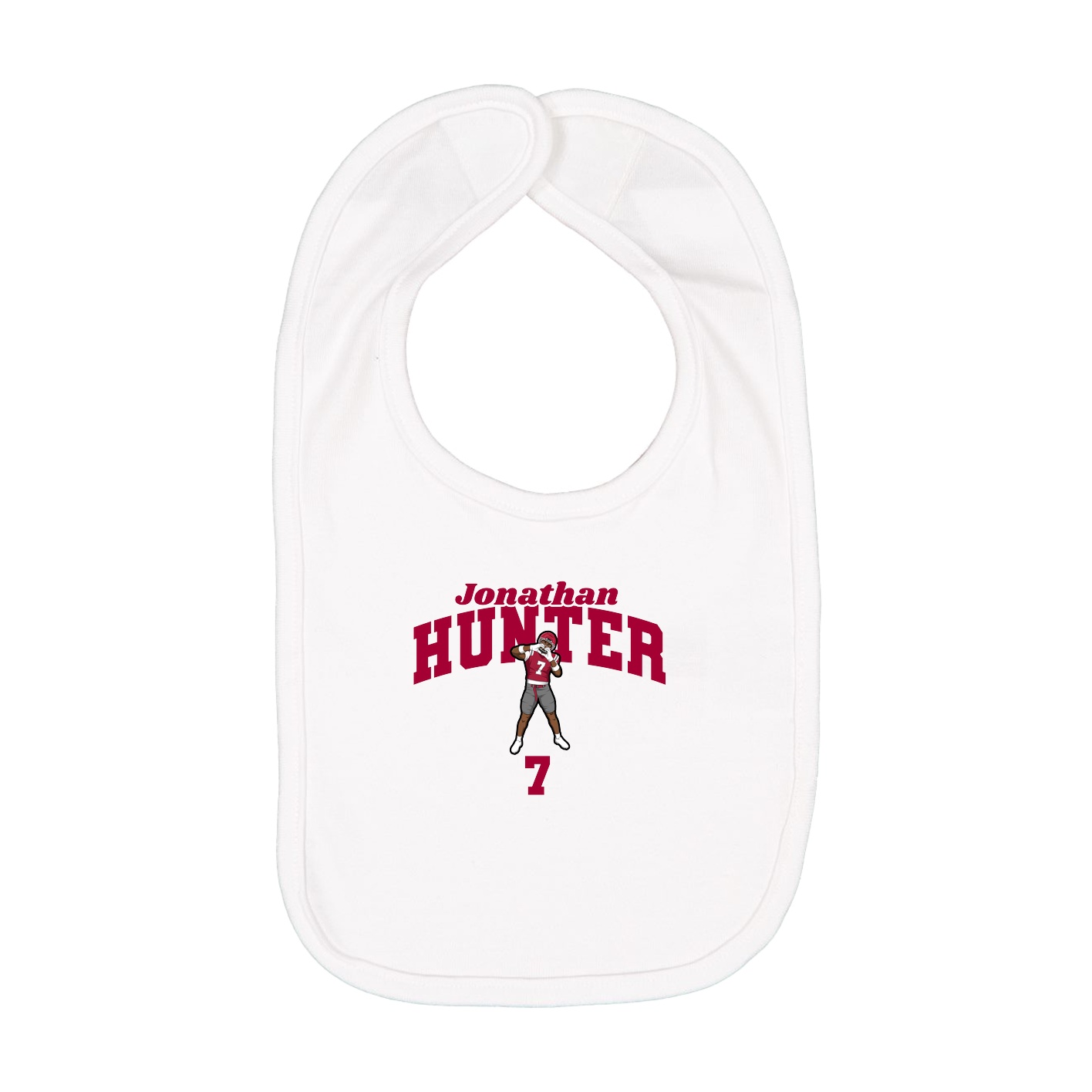Infant Bib — Signature Arch in White