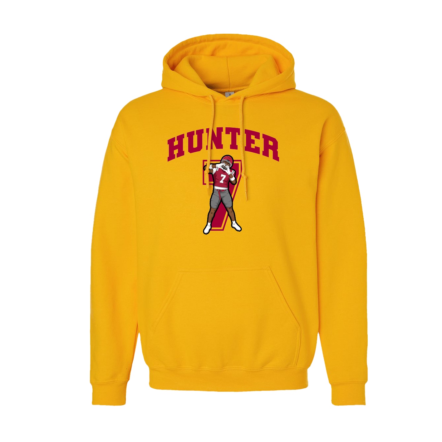Hoodie — Number in Gold