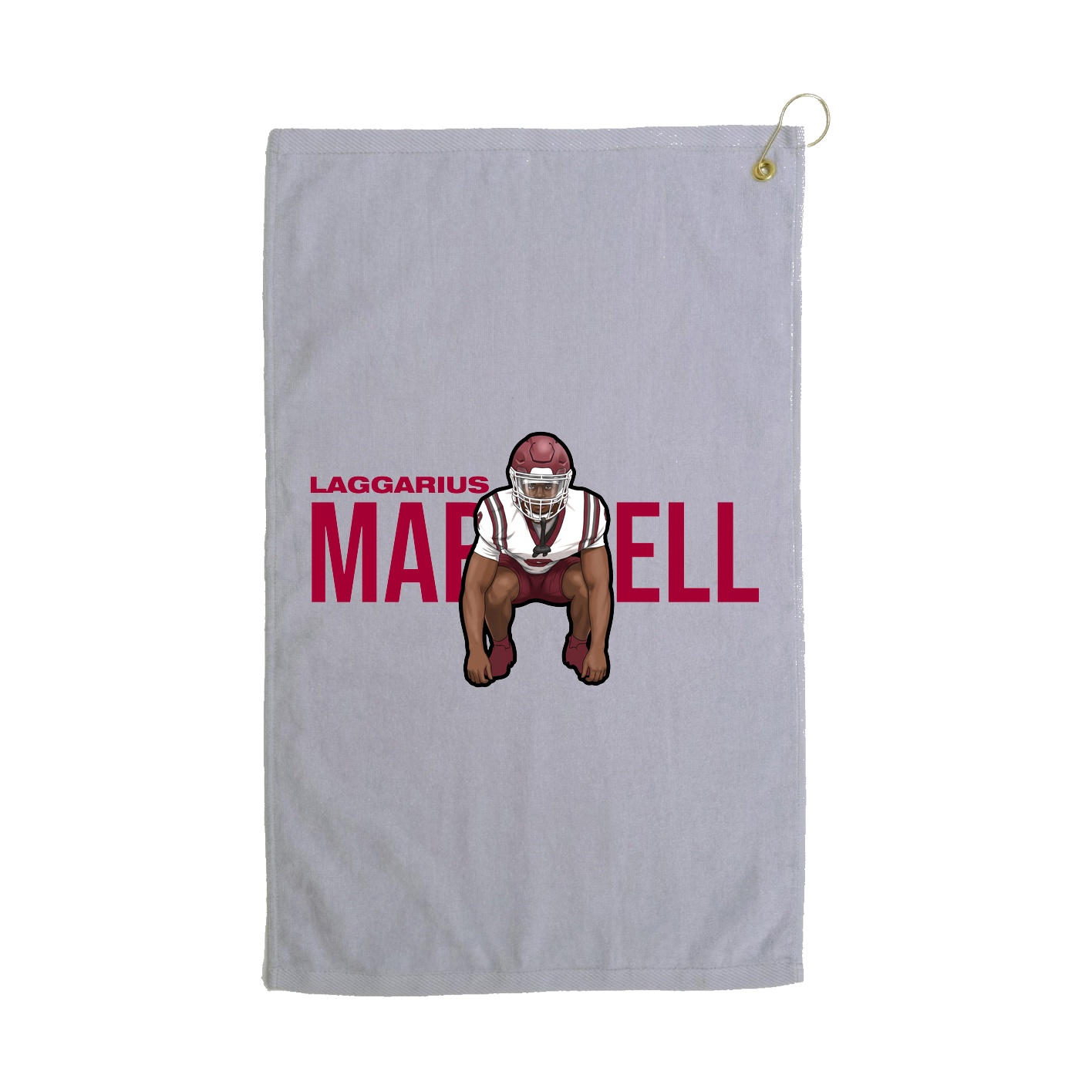 Golf Towel — Player Name in Grey