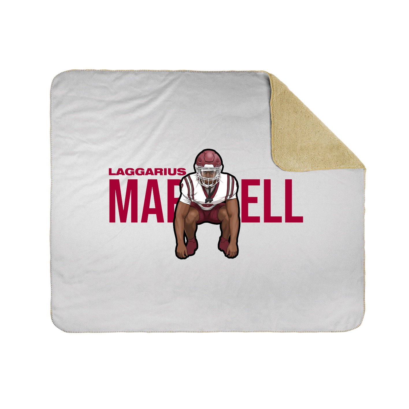 Throw Blanket — Player Name in White