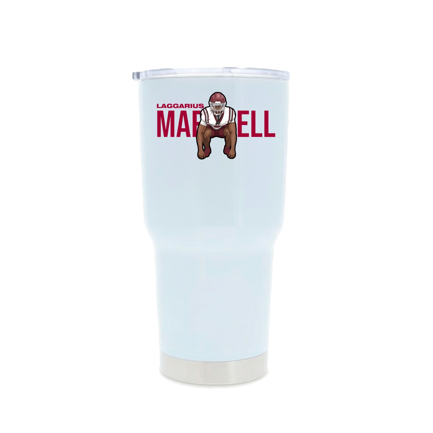 30oz Stainless Steel Tumbler — Player Name in White