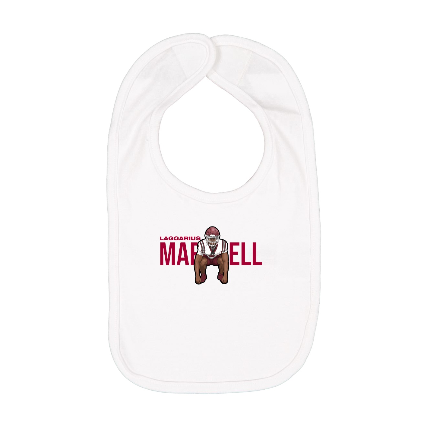 Infant Bib — Player Name in White