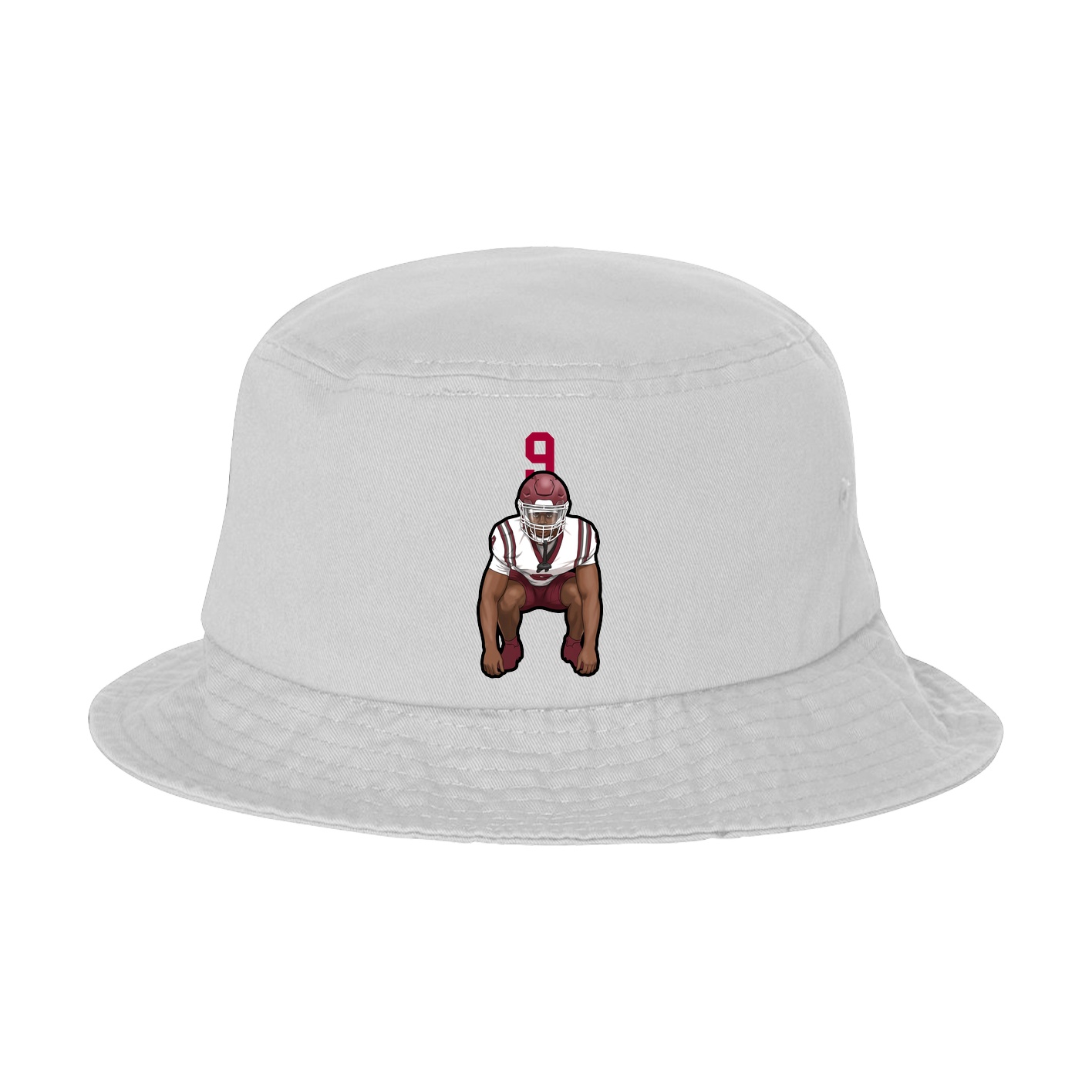 Bucket Cap — Number Top in White