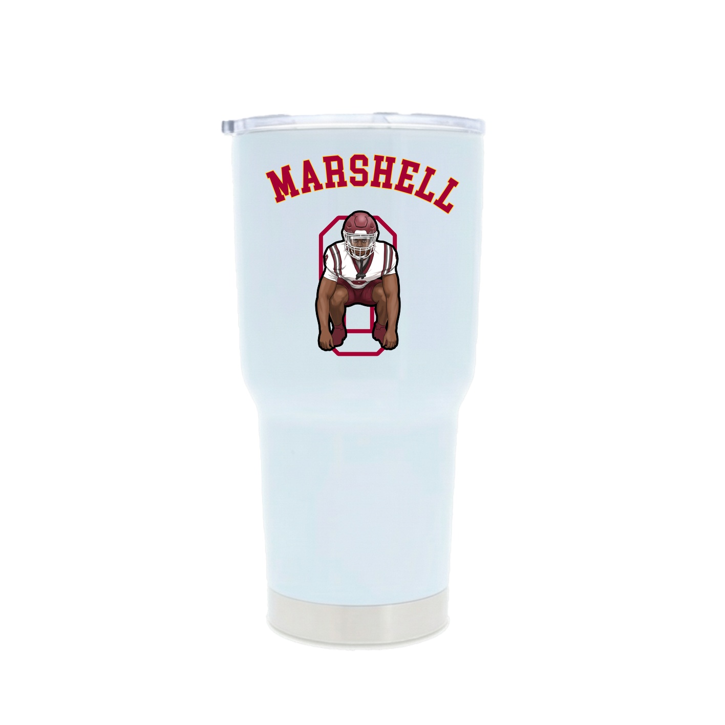 30oz Stainless Steel Tumbler — Shirsey Arch in White