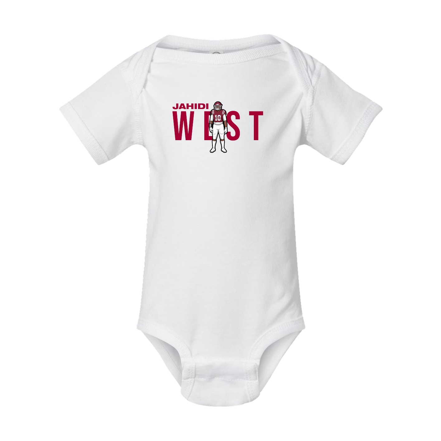 Baby Onesie — Player Name in White