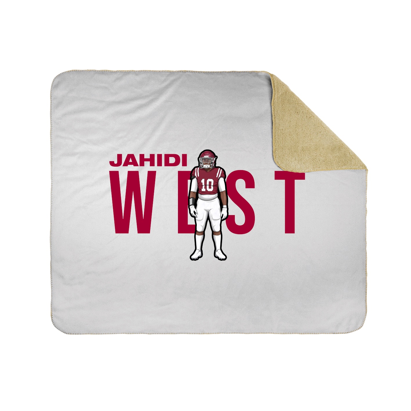Throw Blanket — Player Name in White