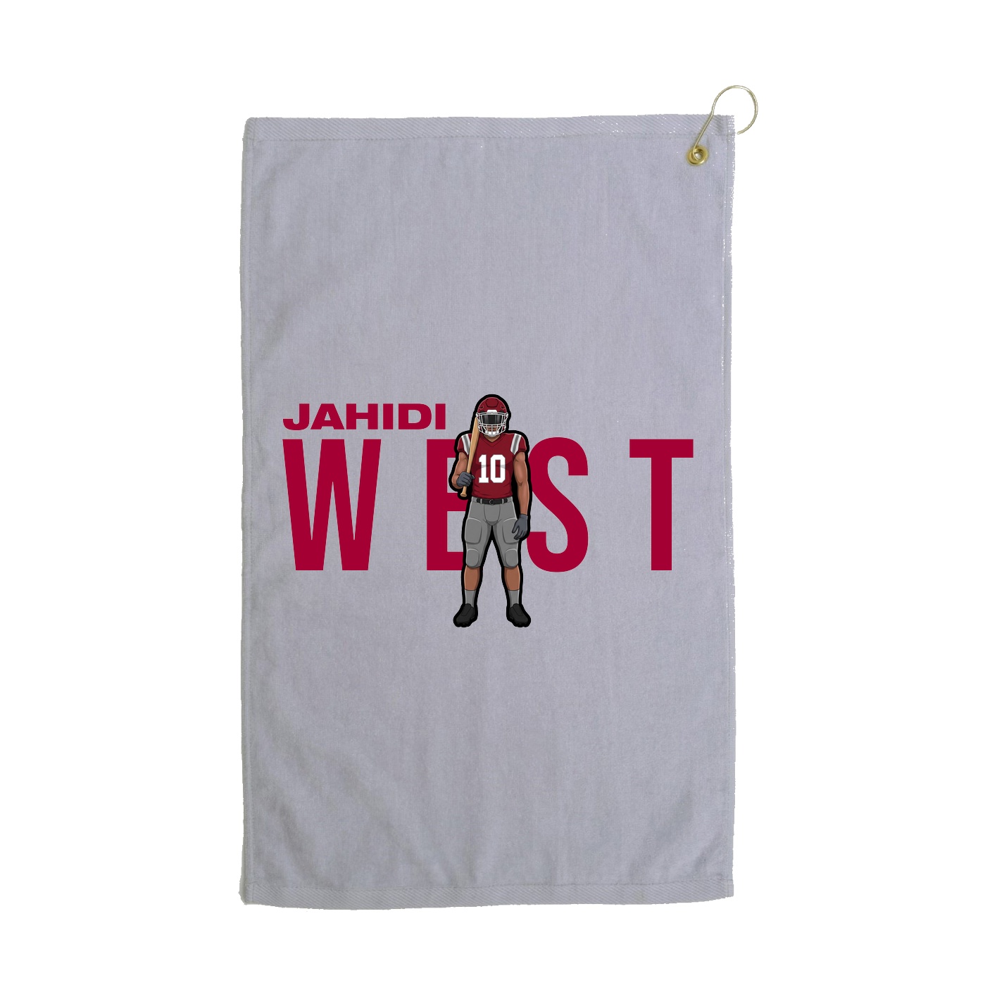 Golf Towel — Player Name in Grey