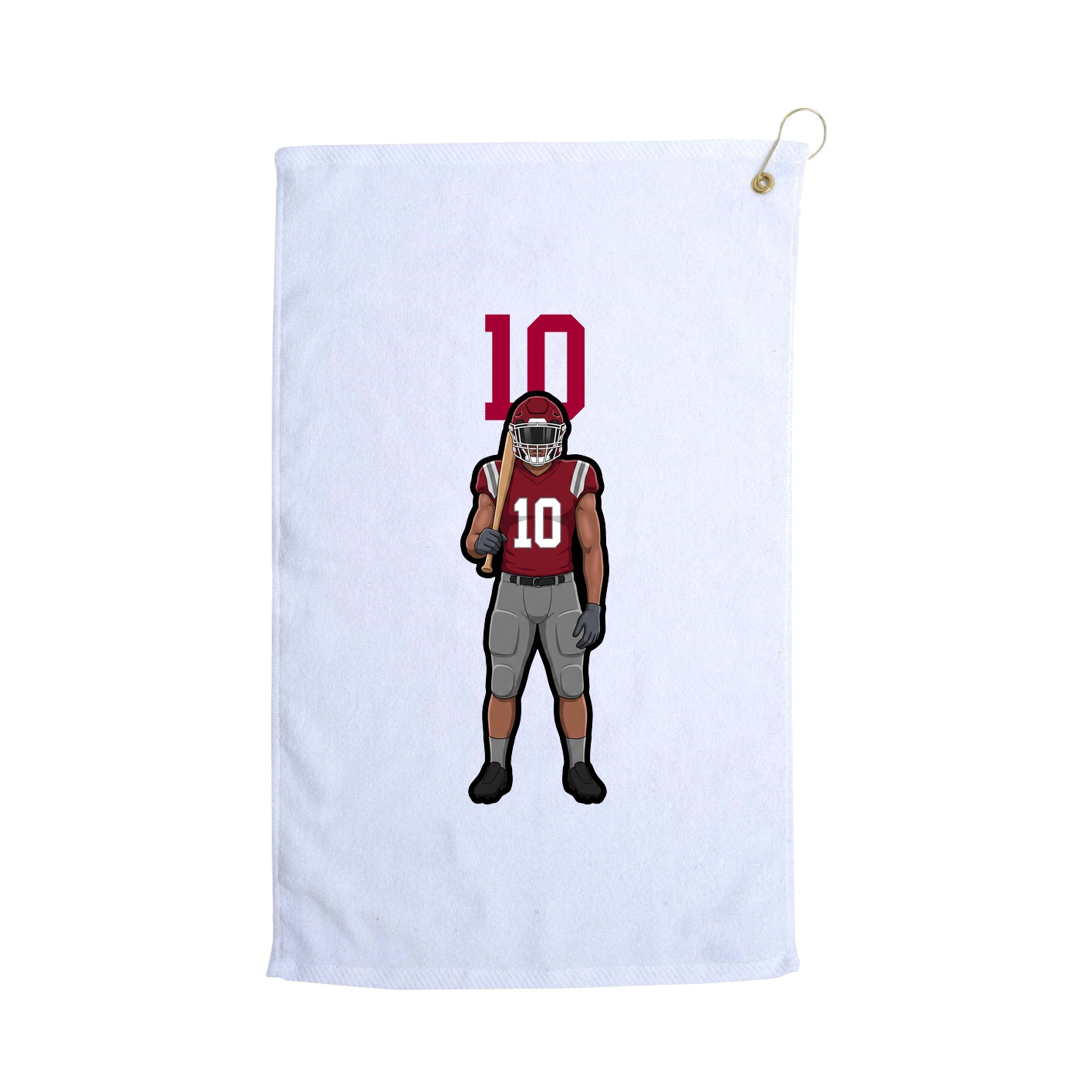 Golf Towel — Number Top in White